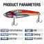 1 Chiếc VIB Lure Spinner Balancer Chìm 5g / 7g / 10g / 15g Mồi Cứng Mắt 3D Với Móc Treble Đôi