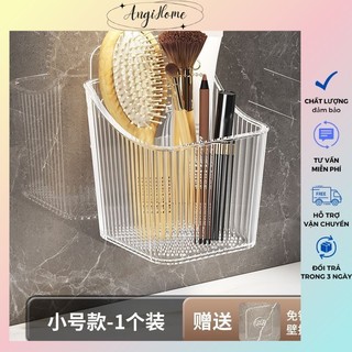 Giá nhựa vân sọc đựng đồ treo tường đa năng tiện dụng 3 phân loại ANGIHOME