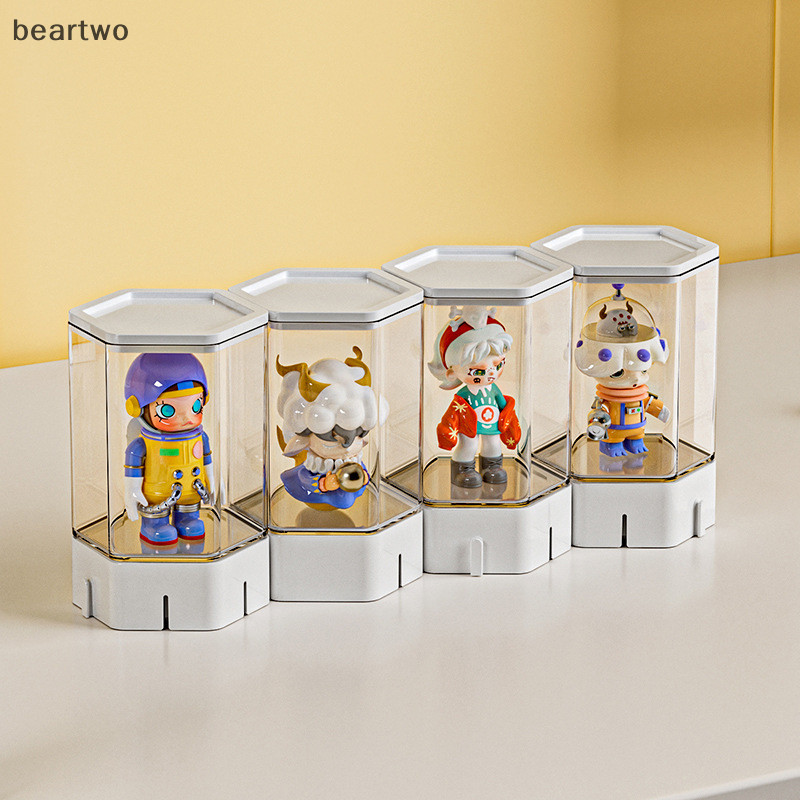 < Beartwo > Hộp Mù Hộp Bảo Quản Hình Hoạt Hình Hộp Trưng Bày Mô Hình Làm Bằng Tay Giá Để Đồ Trong Suốt Chống Bụi Giá Đỡ Hiển Thị Đẹp