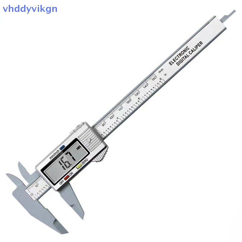 Vhdd 0-150mm Màn hình kỹ thuật số điện tử Vernier Caliper Mặt số sợi Carbon Vernier Caliper Đo thước kỹ thuật số VN