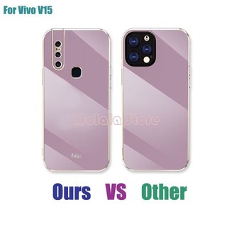 Vivo V2022 V2023 V2024 V2025 V2108 1933 1920 1919 1907 1819 1831 Soft Silicone Straight Edges Luxury Plating Phone Case 995R