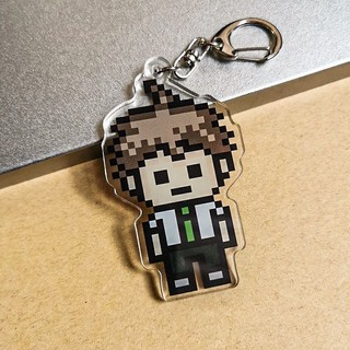 Hinata Hajime Nagito Komaeda Anime Móc Khóa Danganronpa Pixel Phong Cách Acrylic Móc Chìa Khóa Người Phụ Nữ Kawaii Túi