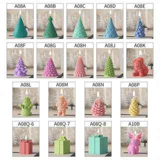 Bộ Sưu Tập Giáng Sinh Khuôn Silicon DIY Cây Giáng Sinh Ông Già Noel Giáng Sinh Hươu Thơm Nến Trang Trí Khuôn