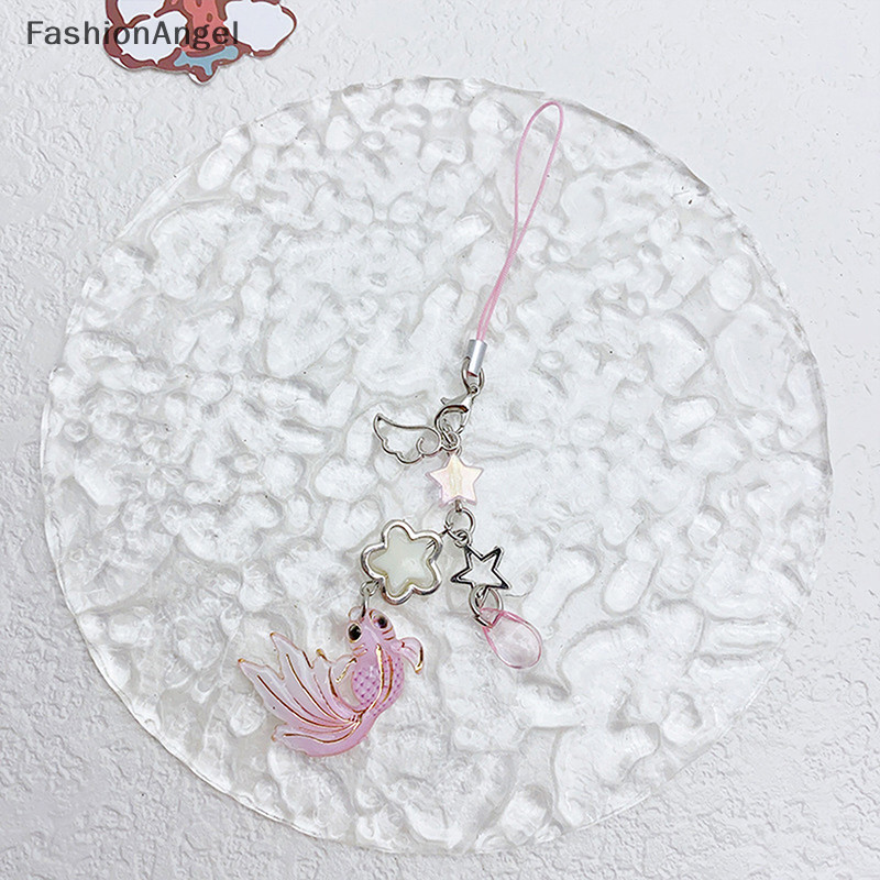 FashionAngel Phong Cách Trung Hoa Koi Ngôi Sao Đính Hạt May Mắn Phù Hợp Với Dây Đeo Điện Thoại Dây Túi Mặt Dây Chuyền Ch Chìa Khóa Xe Trang Sức Phụ Kiện TH