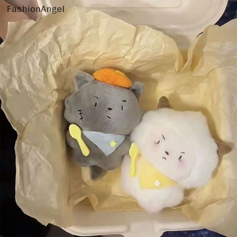FashionAngel Dễ Thương Sang Trọng Sói Móc Khóa Hoạt Hình Cừu Mặt Dây Chuyền Mềm Nhồi Bông Búp Bê Xe Chìa Khóa Ba Lô Trang Trí Cặp Đôi Quà Tặng TH