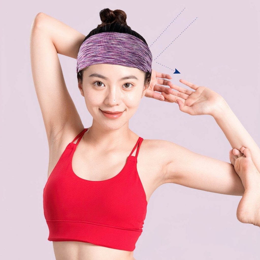 Dây buộc tóc rộng , Băng đô thể thao co giãn, Băng đô chống mồ hôi thoáng khí chống mồ hôi Yoga