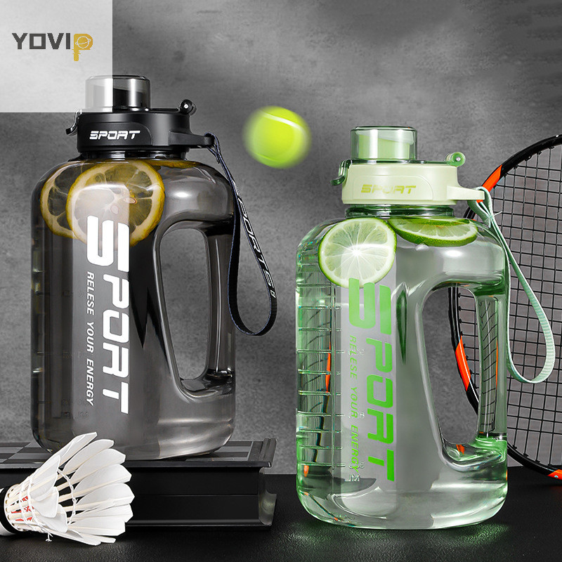 Yovip Dung Tích Lớn2500 / 1700ML Có Nắp Ống Hút Thể Thao Tập Gym Ấm Siêu Tốc Nước Cho Cắm Trại Du Lịch BPA Bình Uống Nước VN