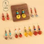Hàng có sẵn hs Niche Design Bông tai sáp ong phong cách dân tộc Retro Phong cách dài văn học sang trọng Nữ cổ Sườn xám Bông tai Tây Tạng đơn giản