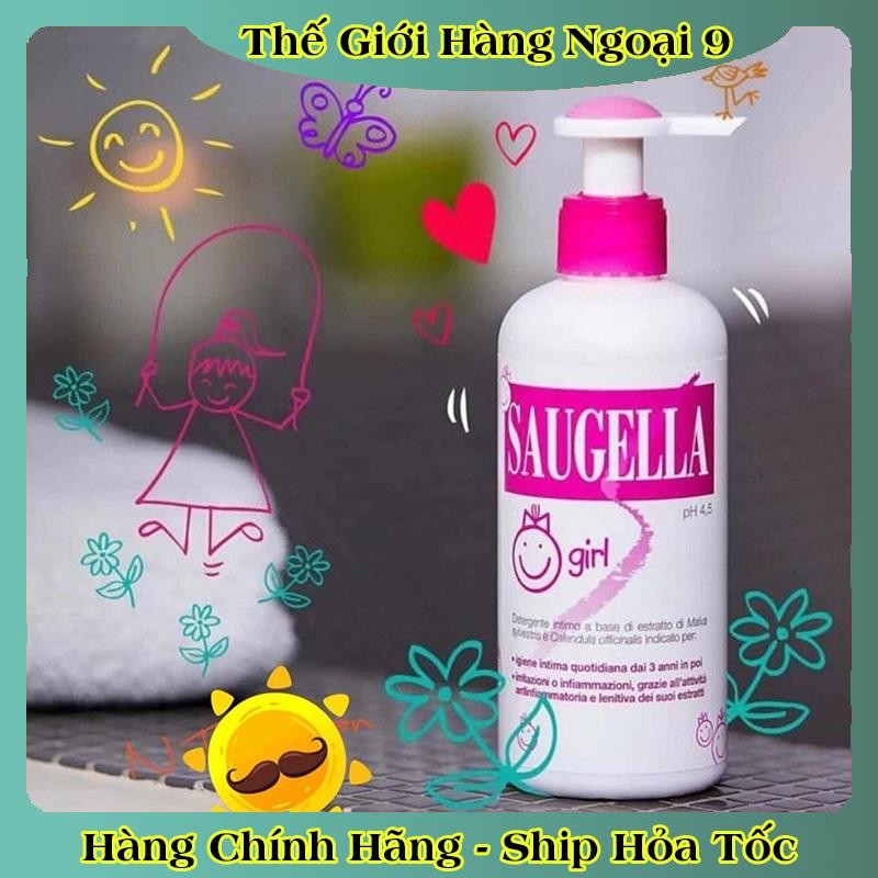 [Hàng Chính Hãng] Dung dịch vệ sinh bé gái Saugella của Pháp an toàn cho bé 3-12 tuổi