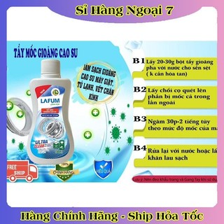 Tẩy mốc gioăng cao su LAFUM loại bỏ nấm mốc trên bề mặt cao su máy giặt tủ lạnh, silicon, nhựa.