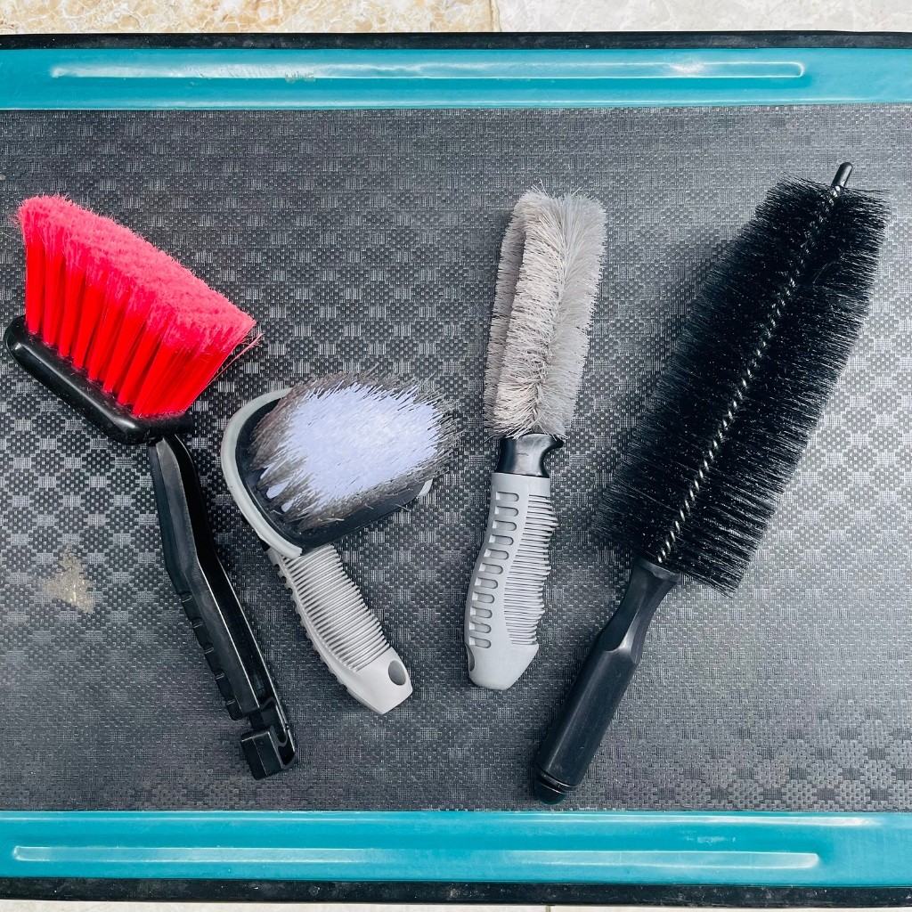 COMBO Cọ Rửa Xe, Cọ Lazang, Vệ Sinh Vành Mâm Bánh Xe, Bàn Chải Chà Lốp ...