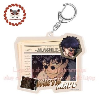 Móc khóa MASHLE: MAGIC AND MUSCLES ver NEWSPAPER keyring mica acrylic in hình anime chibi dễ thương