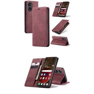 Ốp cho Oppo RENO 10 Pro 5g 8 t RENO 8 t 7 8 Z 7Z 8Z A57 4G 2022 Oppo A96 A76 A95 A74 A78 A58 a77s Find X6 Ốp lật bằng Da PU Ví từ tính với khe cắm thẻ Retro Lea