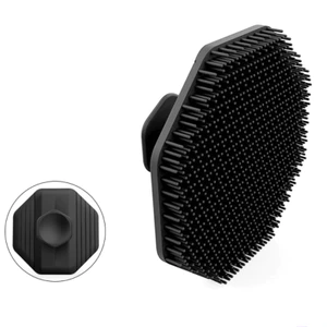 Bàn chải làm sạch mặt silicon mềm màu đen, dùng tẩy trang và làm sạch cọ trang điểm 1 cái