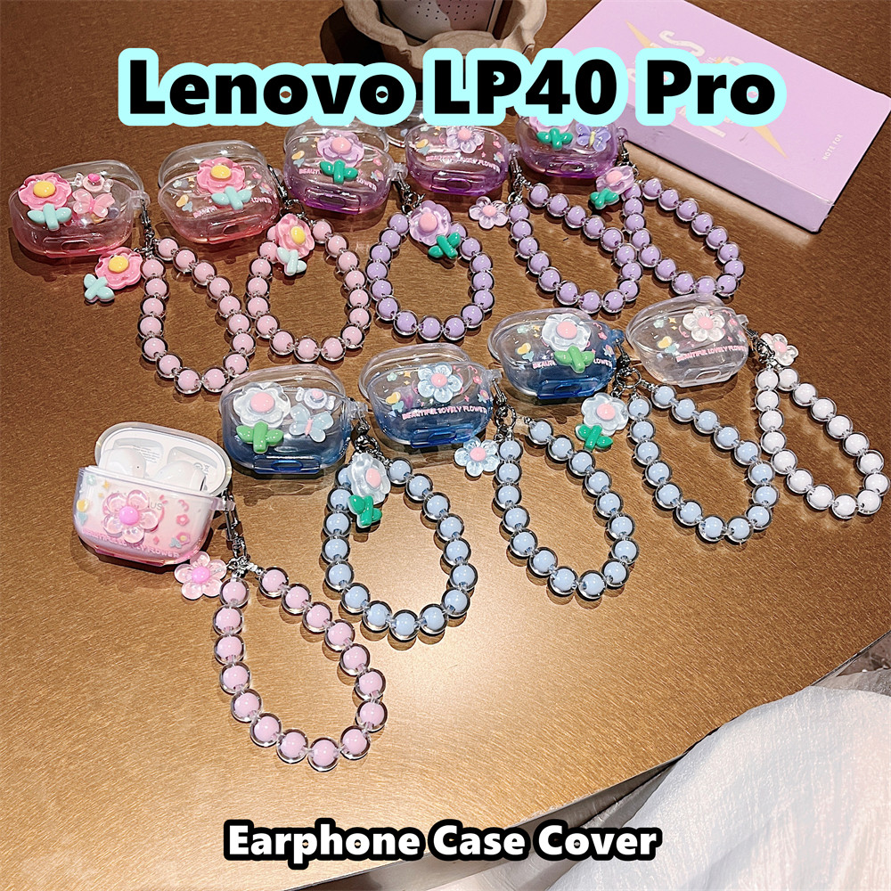 [Ngôi sao tương lai] Dành cho Ốp lưng Lenovo LP40 Pro Vỏ tai nghe silicon mềm Họa tiết hoa DIY