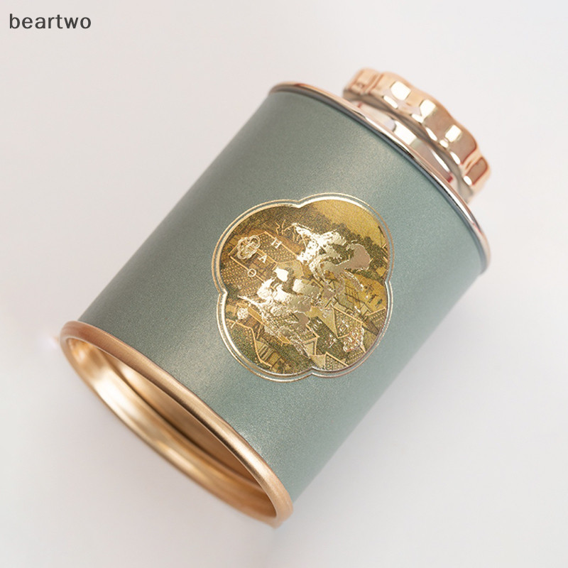 < Beartwo > Trà rồng mới Hộp thiếc trong suốt gia đình Trà xanh đen kín Lọ đóng gói du lịch di động Hộp đựng trà nhỏ Giấy lưu trữ có thể đẹp