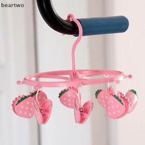 < Beartwo > Thanh treo móc quần áo dâu tây đáng yêu dễ thương Giá phơi tất chống gió Giá phơi đồ gia dụng Giá đựng đồ giặt tại nhà Đẹp