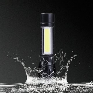 Đèn pin siêu sáng mini có Zoom xa gần, 3 chế độ sáng có móc treo tiện dụng tặng kèm hộp đựng, đèn pin mini cầm tay SUNND