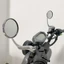 YRBWD Gương Bên, Bend Rod lồi Gương Chiếu Hậu Xe Máy, Vintage Tròn Tay Cầm Bạc Thanh Cuối Gương Đa Năng
