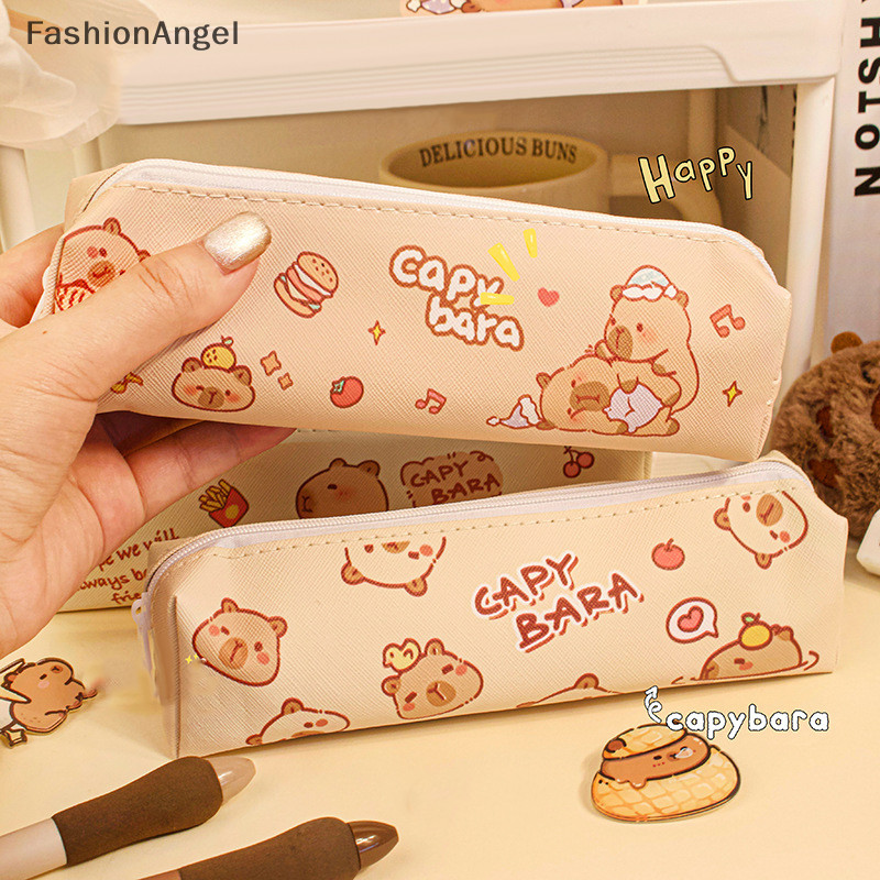 FashionAngel Hoạt Hình Thời Trang Vải Capybara Gấu Trúc Túi Đựng Bút Chì Sáng Tạo Dễ Thương Hộp Văn Phòng Phẩm Dung Tích Lớn Hộp Đựng Bút Chì Đồ Dùng Học Tập TH