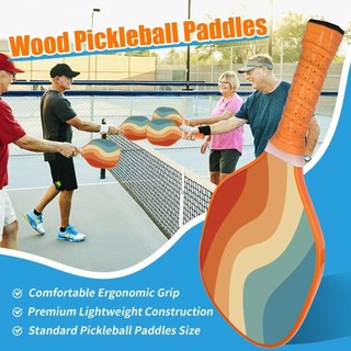 Jkdesign Pickleball Paddles, Vợt bóng dưa chắc chắn tiện dụng, Quà tặng di động Vợt gỗ đầy màu sắc Bạn bè gia đình Trẻ em