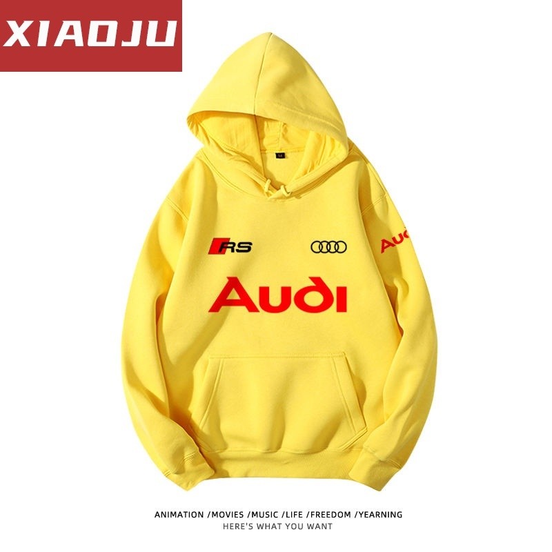 [Giao hàng trong ngày] Cotton Size Lớn Dài Tay Audi RS Sửa Đổi Xe Văn Hóa Thu Đông Nam Nữ Plus Phong Cách Nhung Mỏng In Hình Mũ T Phù Hợp Với Cặp Đôi Mặc