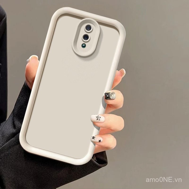 Ốp xà phòng silicon mềm tối giản bảo vệ máy ảnh 6.4 inch cho Oppo RENO cph1917 Ốp Chống vân tay mờ mịn gkoy