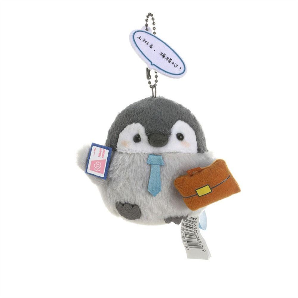 Mặt dây chuyền túi THFENG, Ba lô hoạt hình Charm Cross-dressing Penguin Doll Móc khóa, Quà tặng dễ thương cho trẻ em sang trọng Móc khóa động vật nhồi bông nhỏ