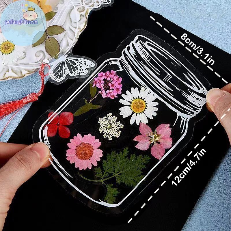 Pufangbliss 20 Chiếc Sáng Tạo Tự Làm Đánh Dấu Trang Cho Học Sinh Trong Suốt Chúc Chai Hình Đánh Dấu Trang Sổ Lưu Niệm Miếng Dán Chất Liệu Quà Tặng Nhỏ VN