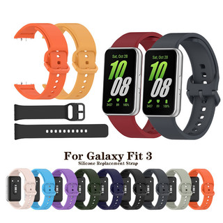 Dây đeo silicon cho Samsung Galaxy Fit 3 SM-R390, màu kim loại, phát hành nhanh