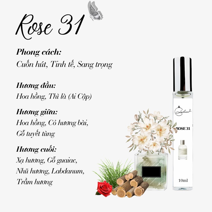 Ảnh Nước hoa nam nữ Another 13 / Rose 31 / Santa 33 chai chiết 10ml phong cách Sang trọng - Perfume 3