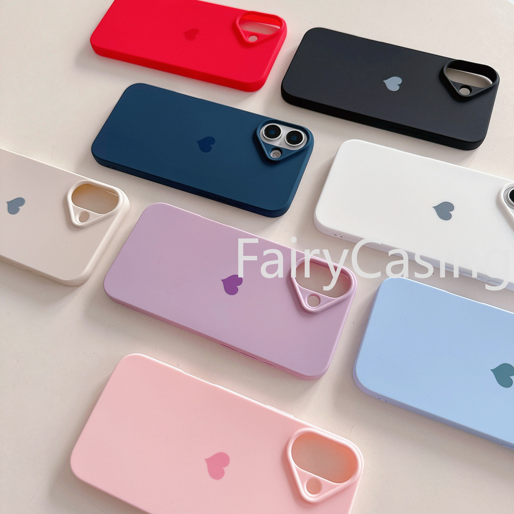 Ốp điện thoại chống sốc thời trang họa tiết trái tim tình yêu mới cho iPhone 16 15 14 13 12 11 Pro Max 7 8 Plus Vỏ TPU mềm trong suốt Funda