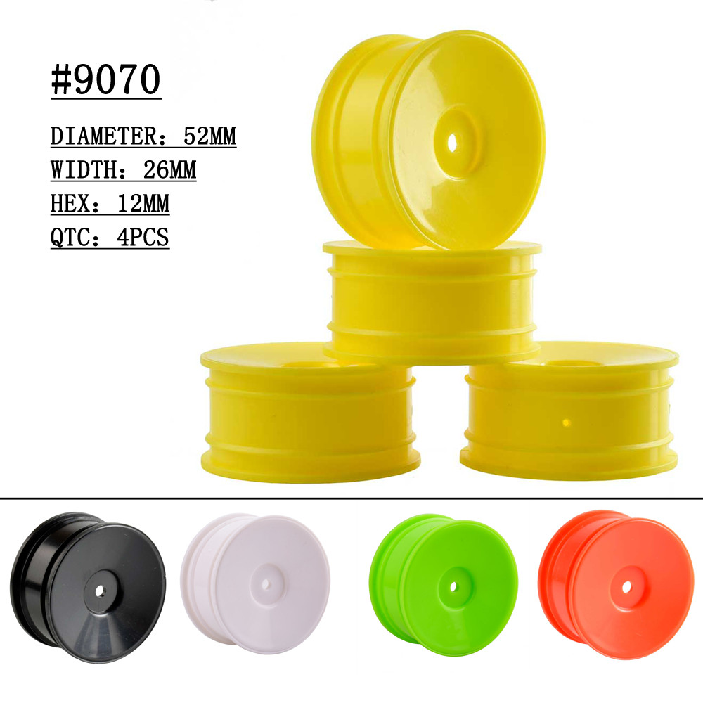 RC 4pcs Wheel Plastic Rim offset 3mm For 1:10 On-Road Car Tires 9070 ...