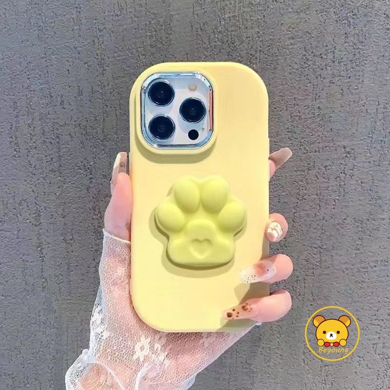 Ốp Điện Thoại Màu Kẹo Hoạt Hình Dễ Thương Cho Samsung Galaxy A05 A05S A15 A25 A24 A54 A53 S24 S23 S22 Plus Ultra S23 S21 S20 FE A13 A52 A52S A03S A02S Vỏ Có Móng Vuốt Mèo Giá Đỡ