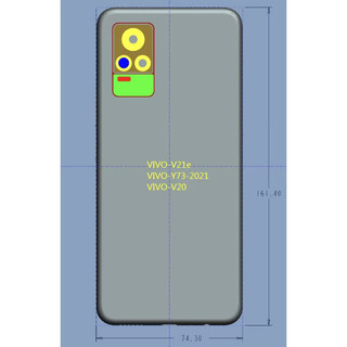 VIVO V20 V21E V2061 Y73 V2059 V2146 V2212 V2168 Được trang bị màng ống kính, miếng dán lông vũ đầy màu sắc, bột lấp lánh gradient, vỏ điện thoại mềm trong suốt