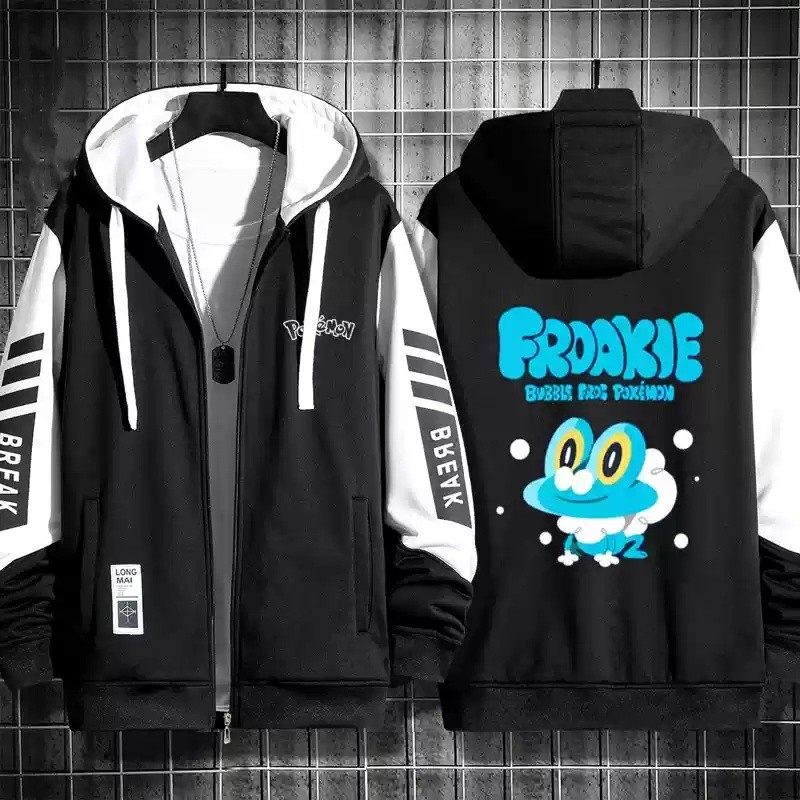 Áo khoác hoodie GN Pocket Monster Pokémon Greninja unisex, dài tay, cosplay