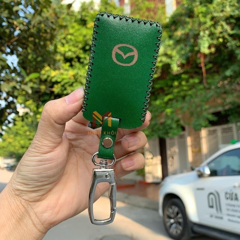 Bao da chìa khoá Mazda 3, Mazda CX3, CX30, CX8 2022, CX 3, CX 30 2020 2021( Mẫu chìa vuông) Handmade da thật nhập khẩu