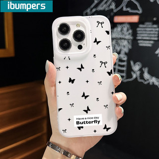 ibumpers Ốp Lưng iPhone Hàn Quốc Xinh Hoa Bướm In Hình Trong Suốt nhám Ốp Điện Thoại TPU Mềm Silicon Chống Sốc Chống Bẩn Cho Iphone 16 15 14 12 13 11 Pro Max IP 7 8 Plus X XS XR