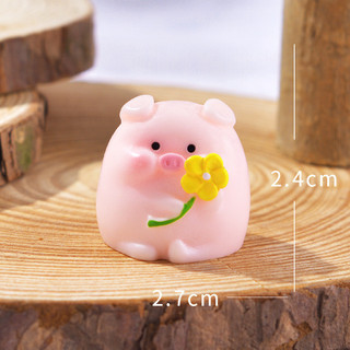 Dễ Thương Chú Heo Trang Trí Xe Trang Trí DIY Phụ Kiện Trang Sức Nội Thất Sáng Tạo Nhựa Thủ Công Móc Khóa Phụ Kiện