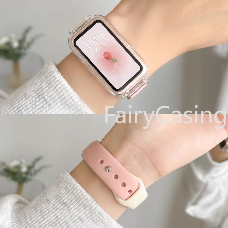 Dành Cho Huawei Fit 4 Pro 3 Honor Band 11Pro 10 9 7 6 NFC Dây Đeo Silicon Mềm Vòng Tay Thể Thao Thời Trang Dây Đeo Đồng Hồ Cho Huawei Band 9 / 8 6 / 6Pro / 7 Correa Thay Thế