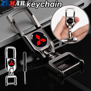 Móc khóa kim loại ô tô xe máy 360° xoay, dùng cho Xpander Cross, Pajero, Outlander Sport, Eclipse, Attrage, Triton, Colt