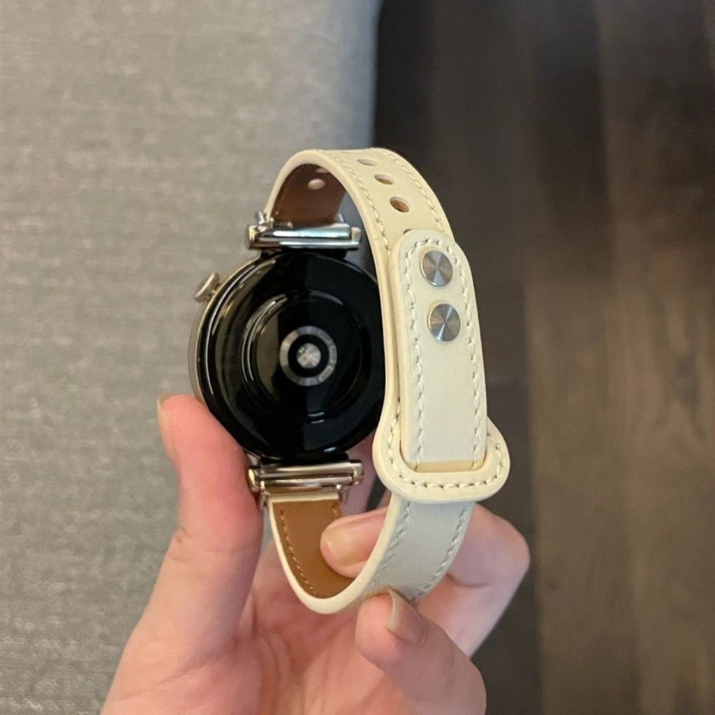 Dây da 20MM 22MM cho Huawei Samsung Galaxy Watch 7 40 / 44mm 3 6 5 / pro / 4 / classic 45mm 41mm Vòng đeo tay Dây đeo đồng hồ Phụ kiện có thể đeo được