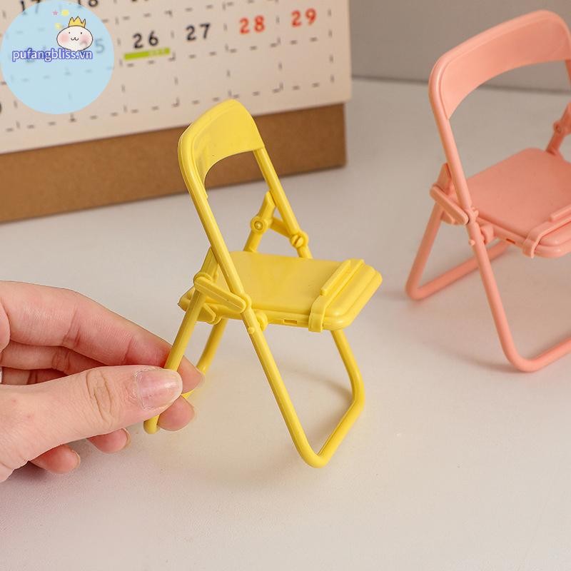 Pufangbliss Hình Ghế Điện Thoại Di Động Di Động Dễ Thương Nhiều Màu Sắc Có Thể Điều Chỉnh Ghế Gấp Lười Điện Thoại Để Bàn Giá Đỡ Cho Điện Thoại Di Động VN
