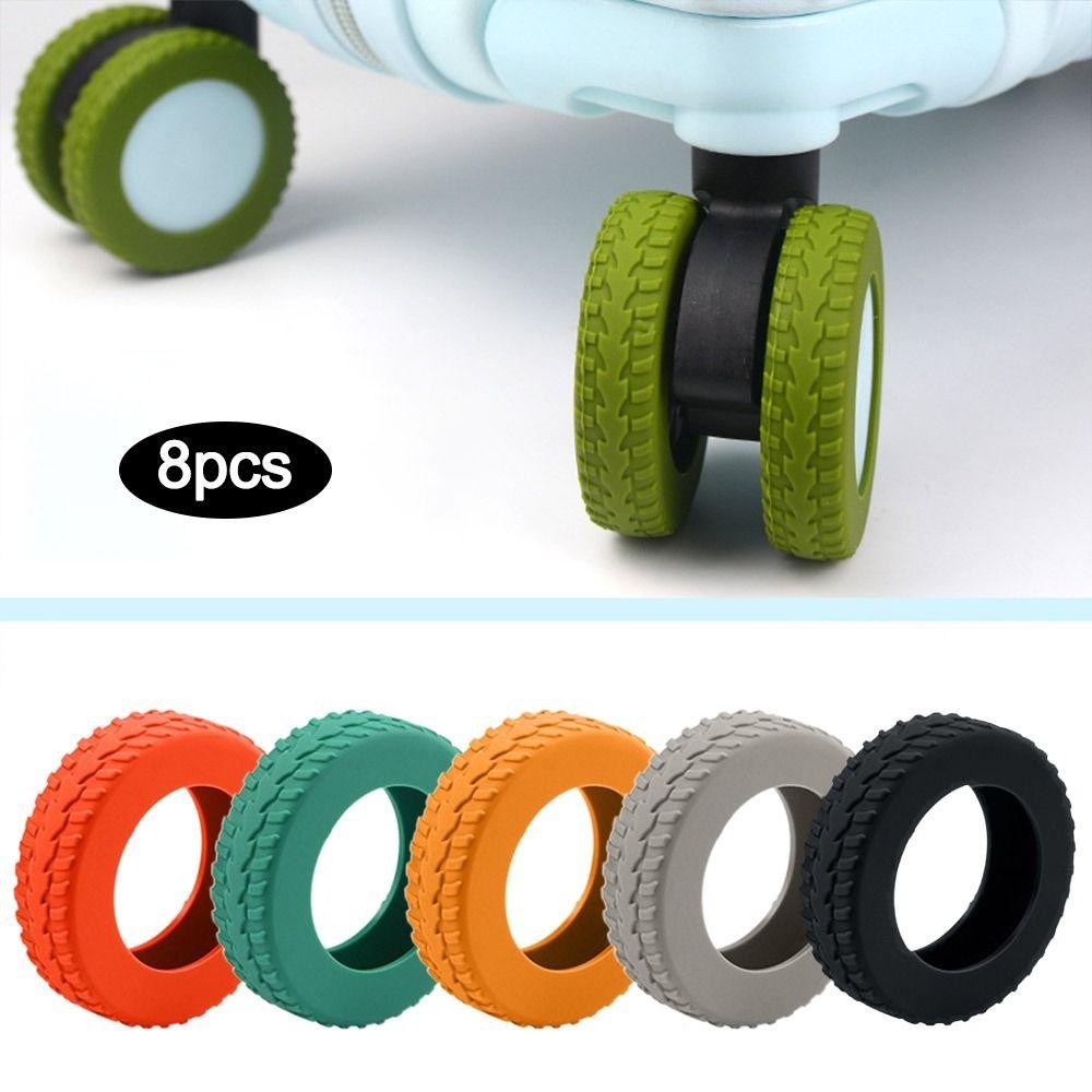 CPINCP 8 chiếc vỏ bảo vệ bánh xe vali, giảm tiếng ồn, chống mài mòn, đa năng cho vali du lịch
