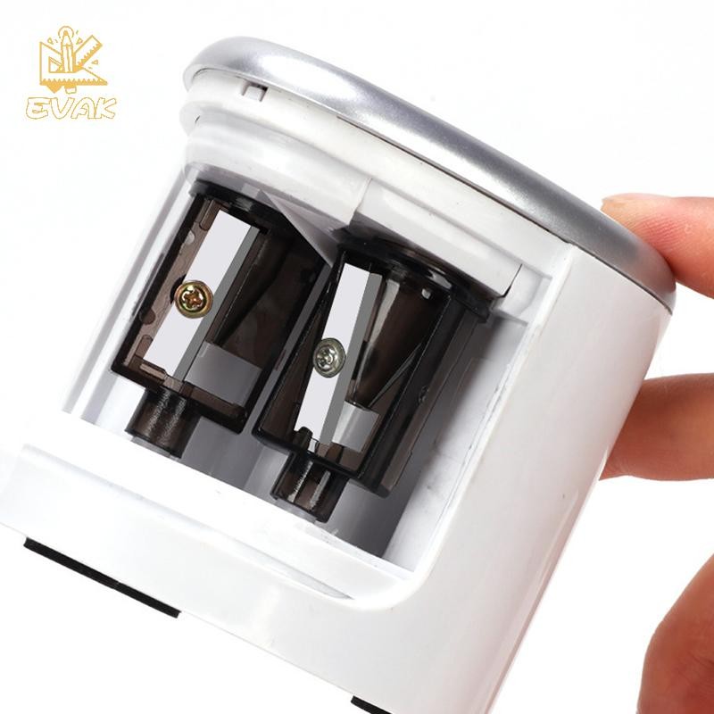 Alittlesetrtu 2 Chiếc Đa Năng Tự Động Đôi Lỗ Điện Bút Chì Mài Lưỡi Dự Phòng Văn Phòng Tại Nhà Bút Chì Nghệ Thuật Vẽ Đồ Dùng VN