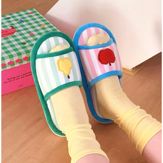 Xixitiao Dép Đi Trong Nhà Bằng Vải Cotton Và Lanh Kẻ Sọc Dễ Thương Dành Cho Nữ Hoàn Hảo Để Mang Ở Nhà