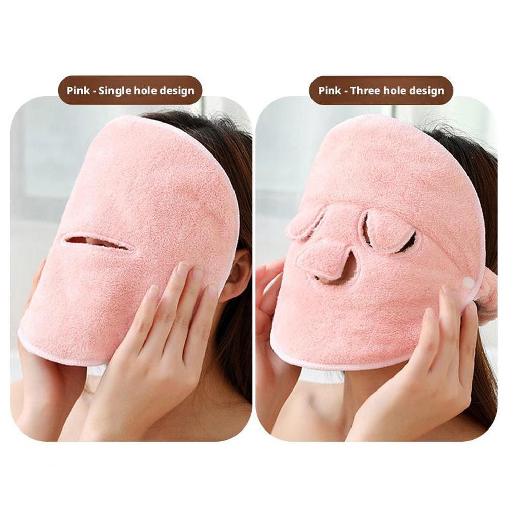 Nóng Mặt Khăn Hơi Nước Làm Đẹp Lạnh Nóng Thấm Hút Khăn Mặt nạ Dưỡng Ẩm Bao Khăn R4t9