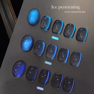 ANNIES Blue Cat 's Eye Nail Polish Ocean Series 5ml Gel Nhanh Khô Tinh Tế Bột Từ Tính