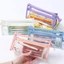 Túi đựng bút TUYỆT VỜI, Bút chì PVC hai lớp, Túi đựng văn phòng phẩm trong suốt chống nước dung tích lớn đa chức năng dành cho học sinh