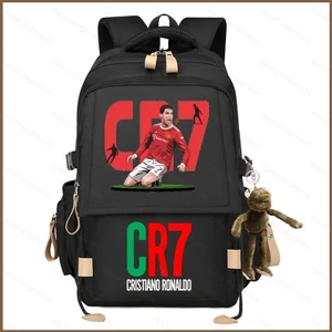 Ba lô YT2 Cristiano Ronaldo dành cho học sinh Dung tích lớn Chống thấm nước In nhẹ Túi đi học đa năng